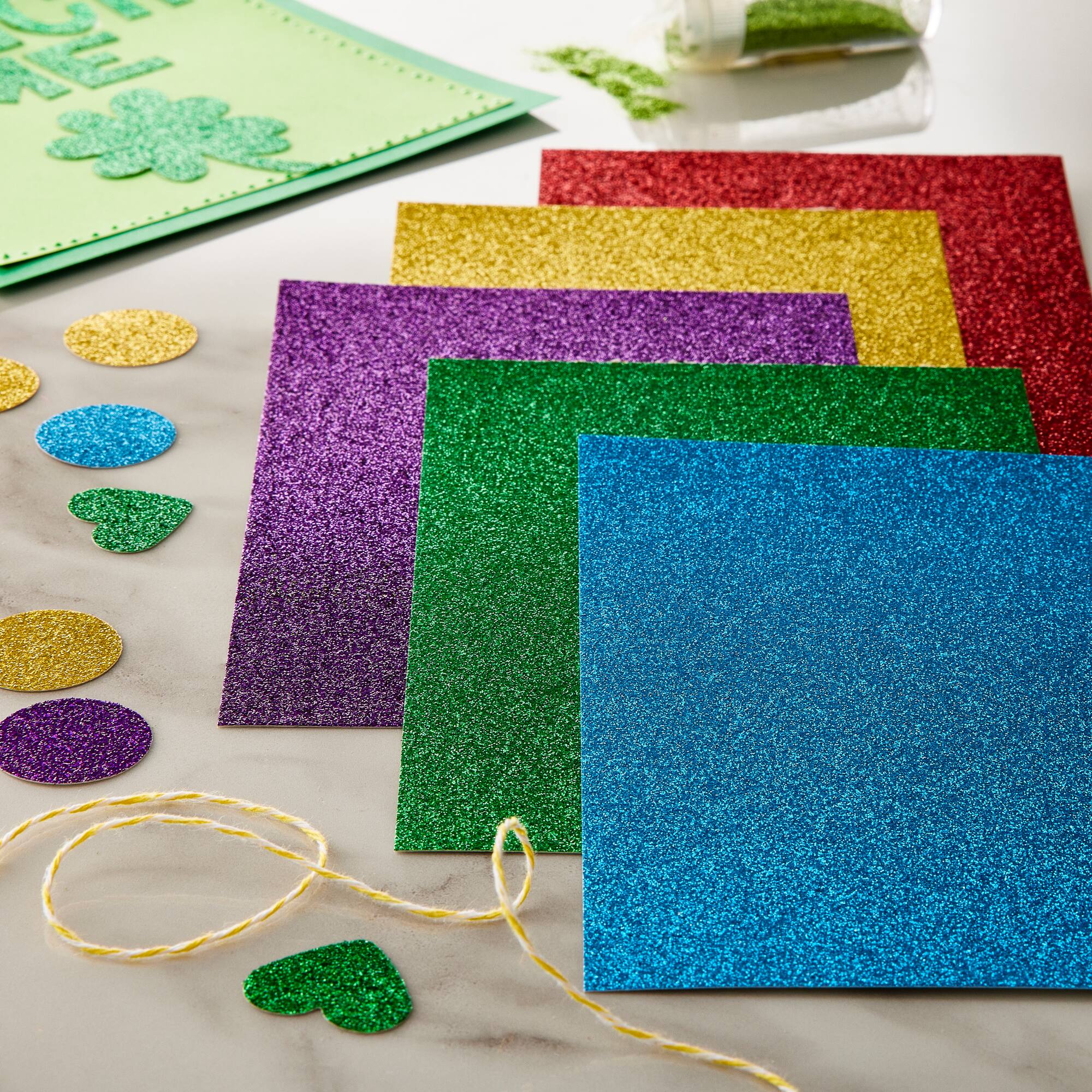 6 Packs: 48 ct. (288 total) Rainbow Glitter Cardstock Paper Pad by Recollections™, 4.5" x 7"